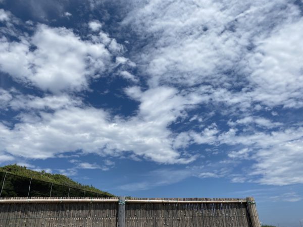 茅ヶ崎の海と空とサーフィンの写真(2022/08/08)